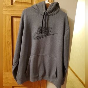 Nike Men's Size XXL Gray & Black Pullover Hoodie Sweatshirt